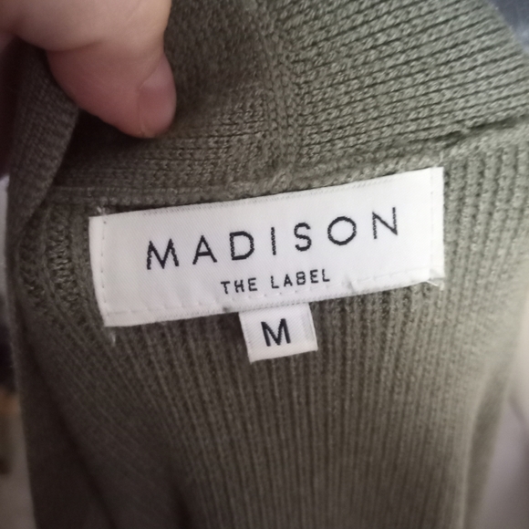 Madison Olive Knit Cardigan - Picture 2 of 3